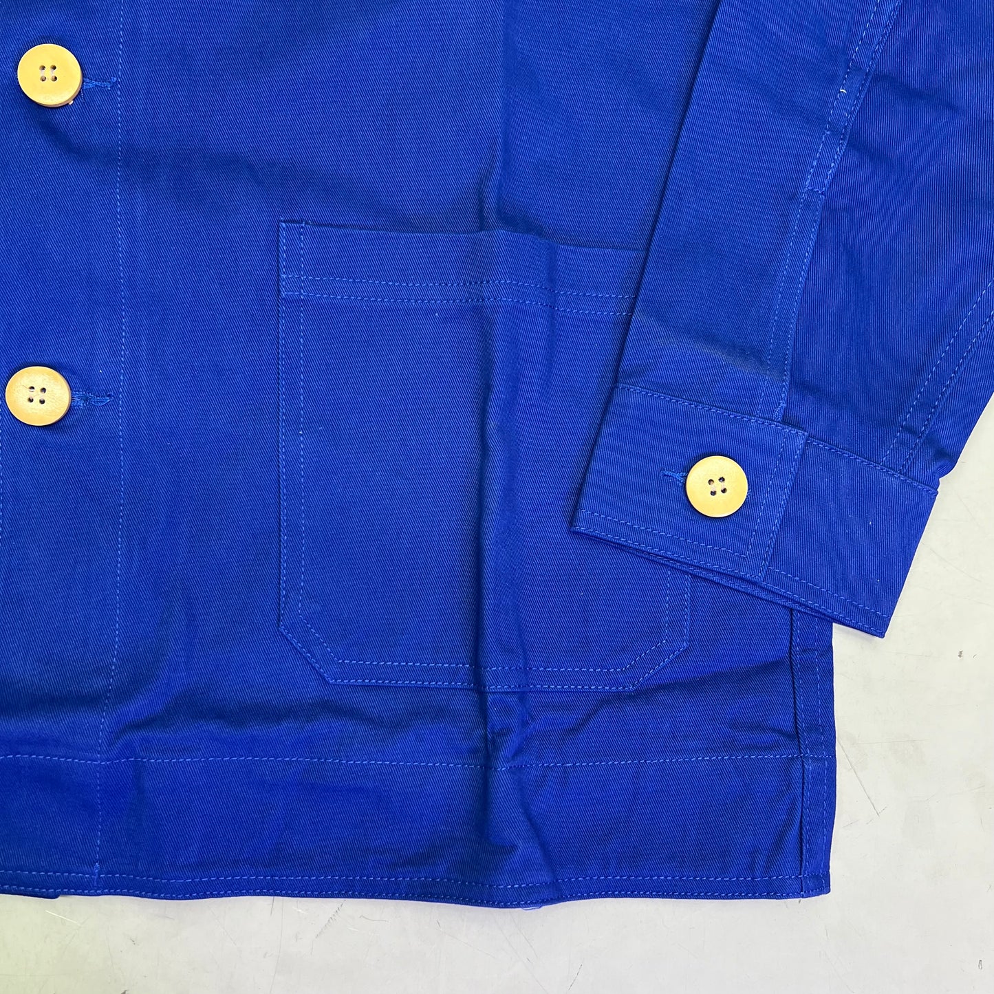 CPG CODEGRAPHY WORLDWIDE 4 Pocket Button Up Shore Coat Men's Sz L Blue