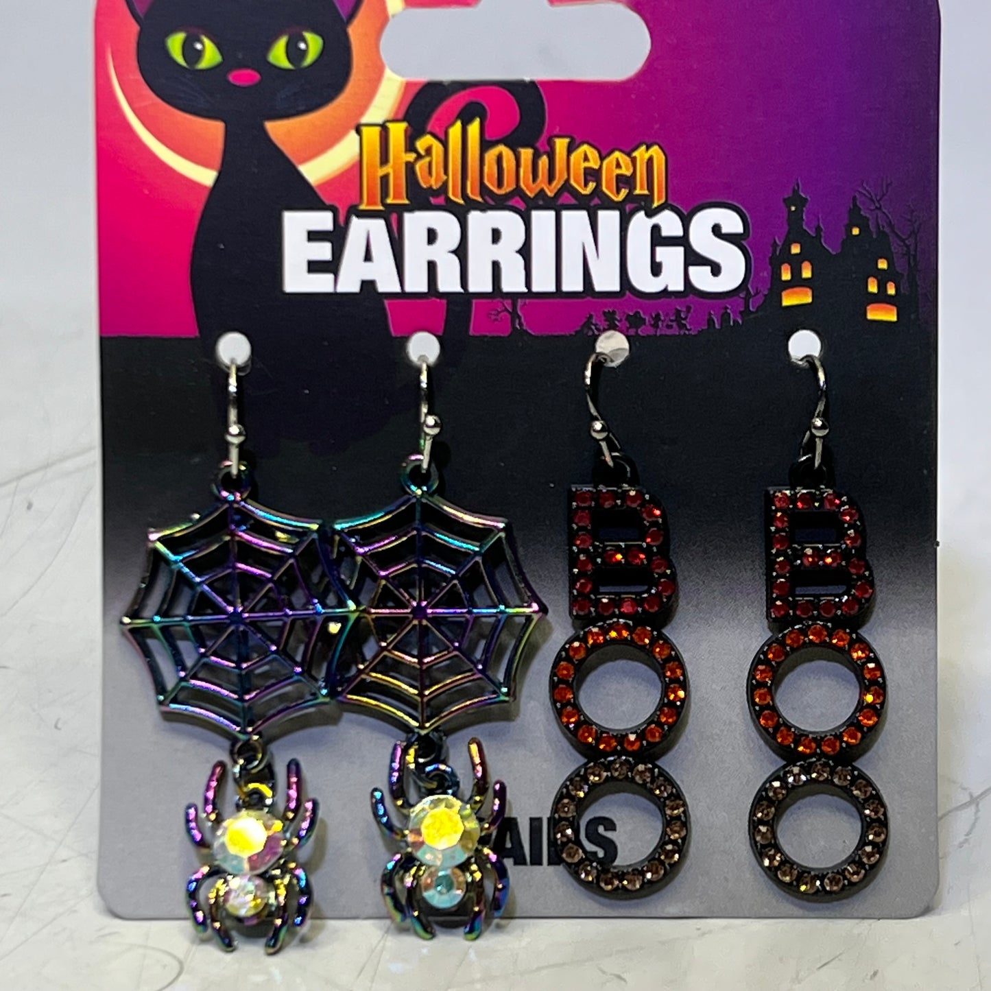 MAGIC SEASON Halloween Spider Boo Earrings 768494