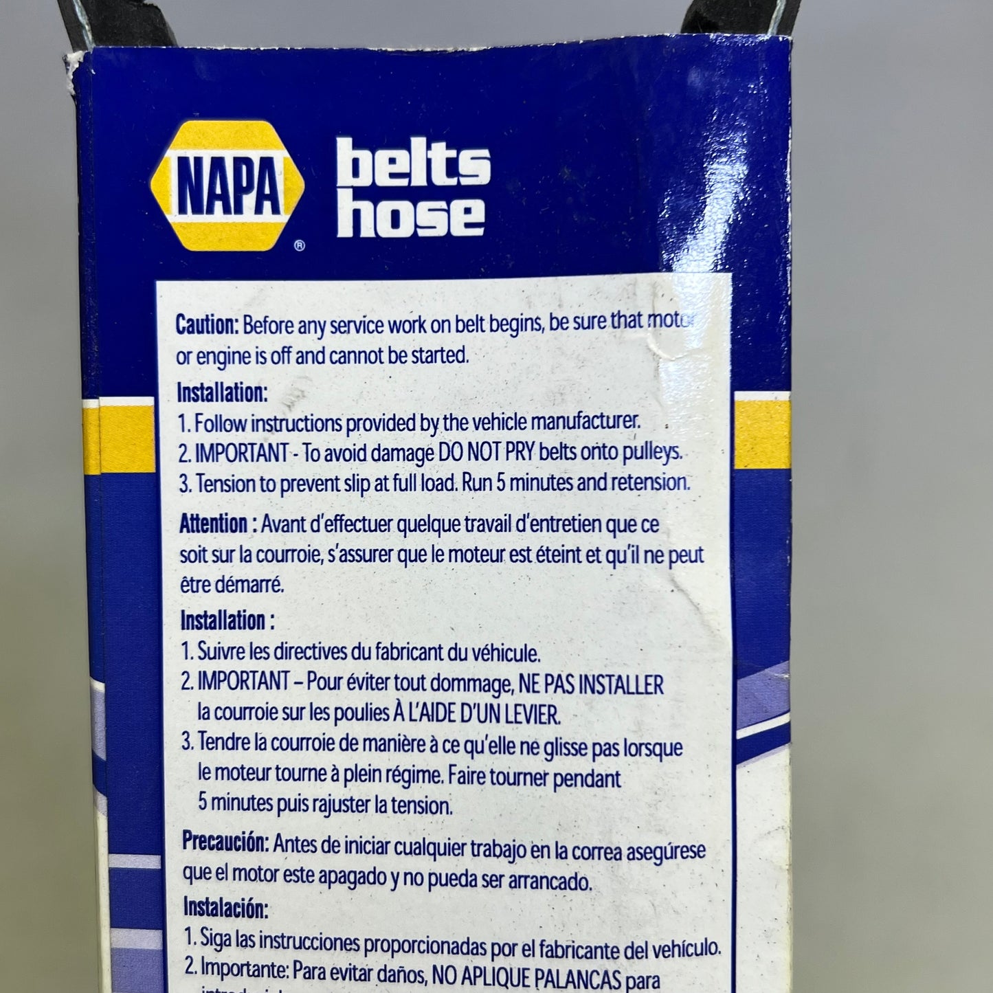 NAPA EPDM High Capacity V-Belt Polyester Cord HC50 15/32" x 40 5/8" Black 259400