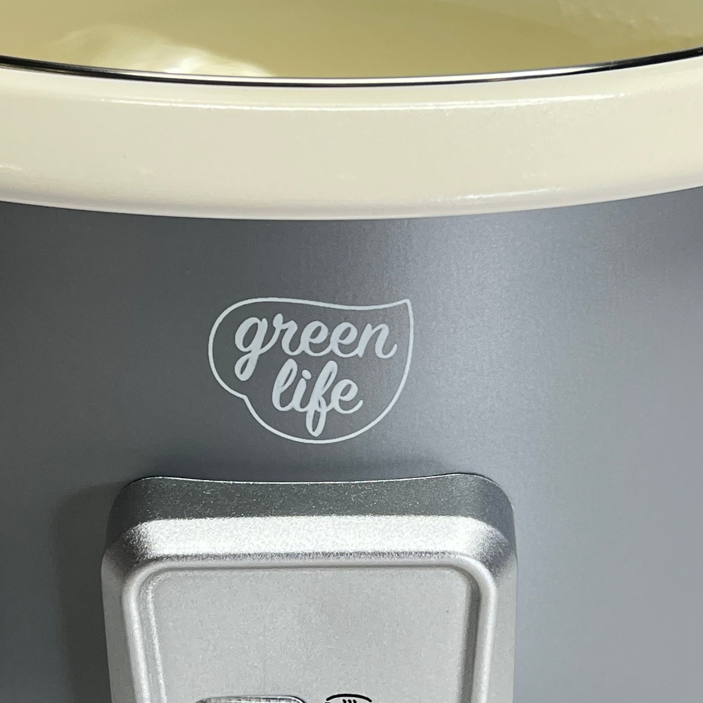 GREEN LIFE One Touch Design Rice Cooker  6-Cup Grey/Faux Wood CC008703-003