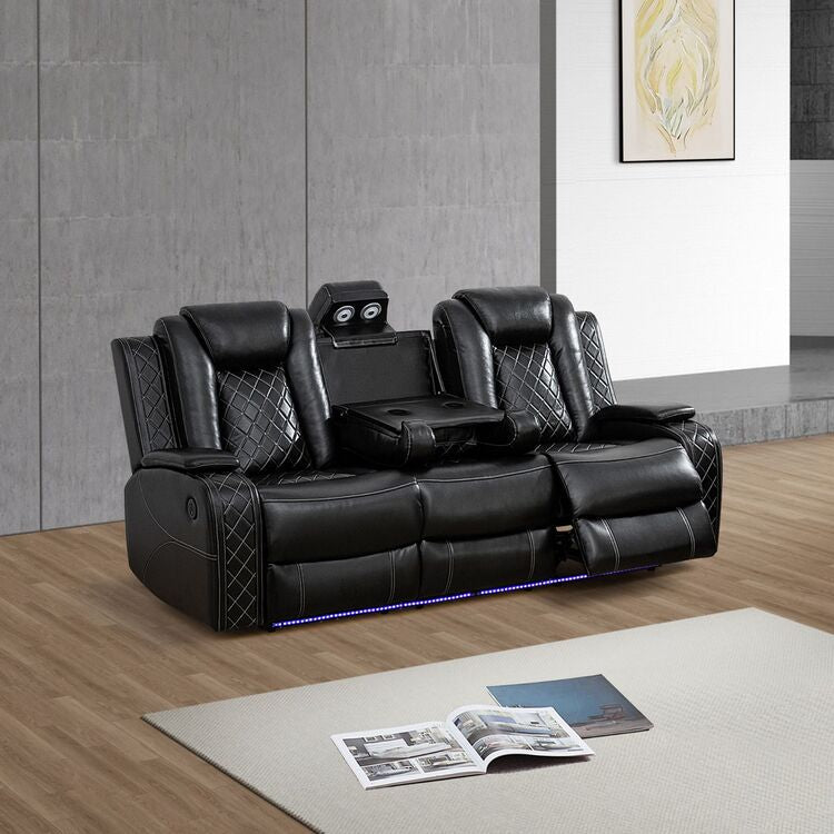 LIFE STYLE 3PC Power Reclining Set - Black GNT4632