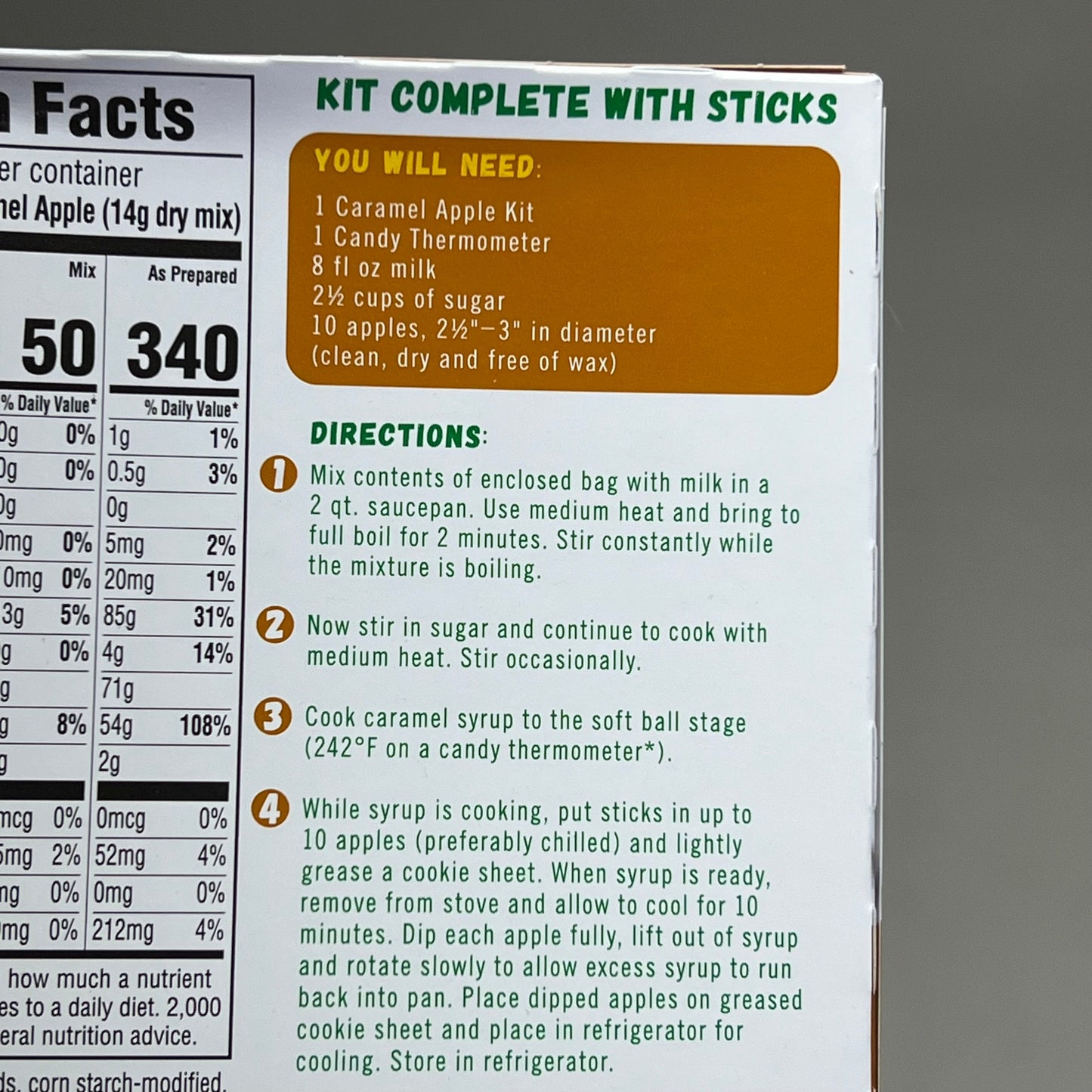 ZA@ CONCORD FOODS (6 PACK) Caramel Apple Kit Makes 10 Apples 5oz BB 06/26 A