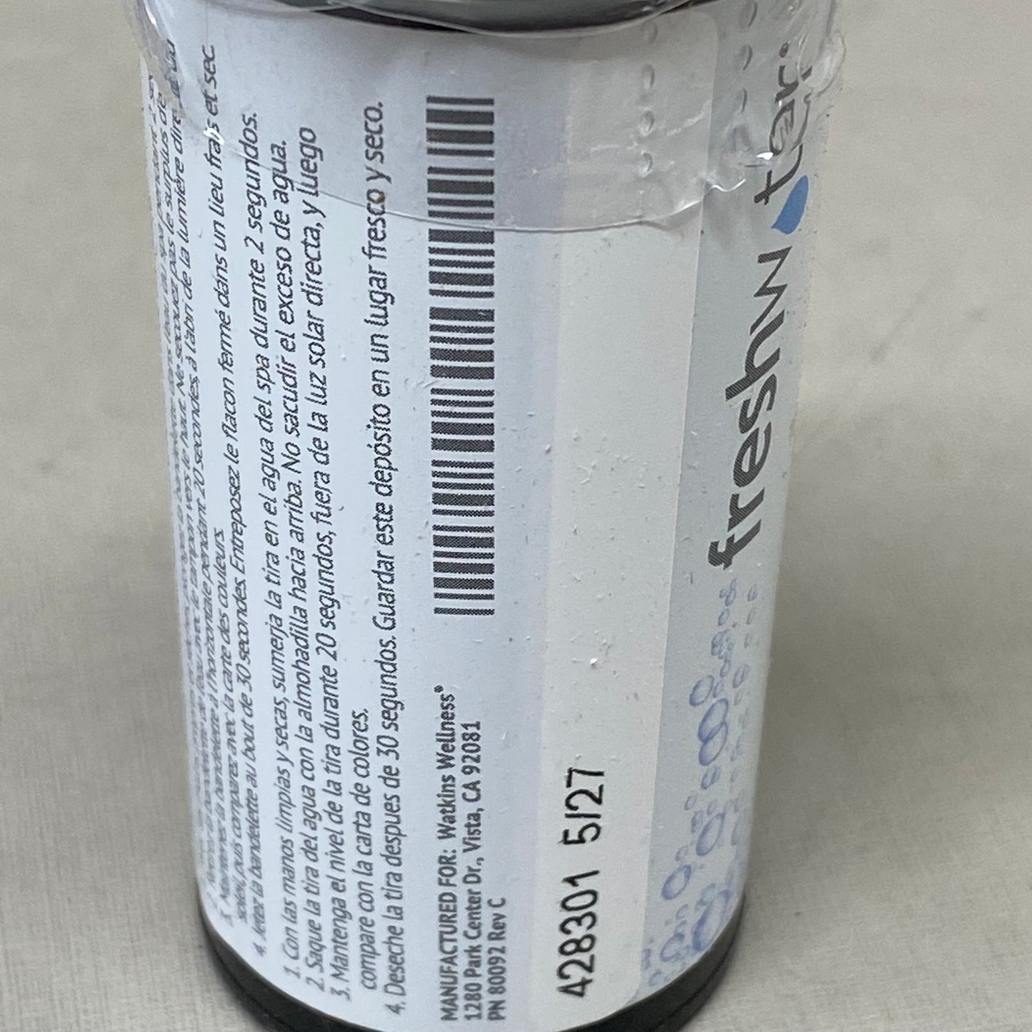 FRESHWATER (50 Strips) HotSpring Spa Salt Test Strips (Damaged Bottles)