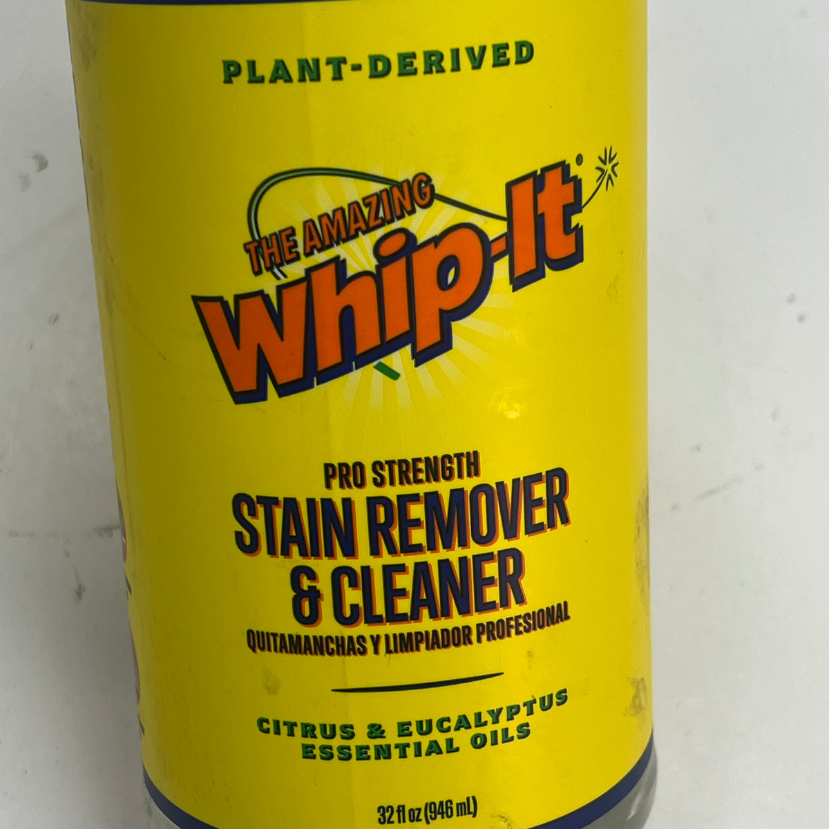 ZA@ WHIP-IT (3 PACK) Pro Strength Professional Plant Derived Stain Remover & Cleaner 32 fl oz (As-Is) Distressed Bottles