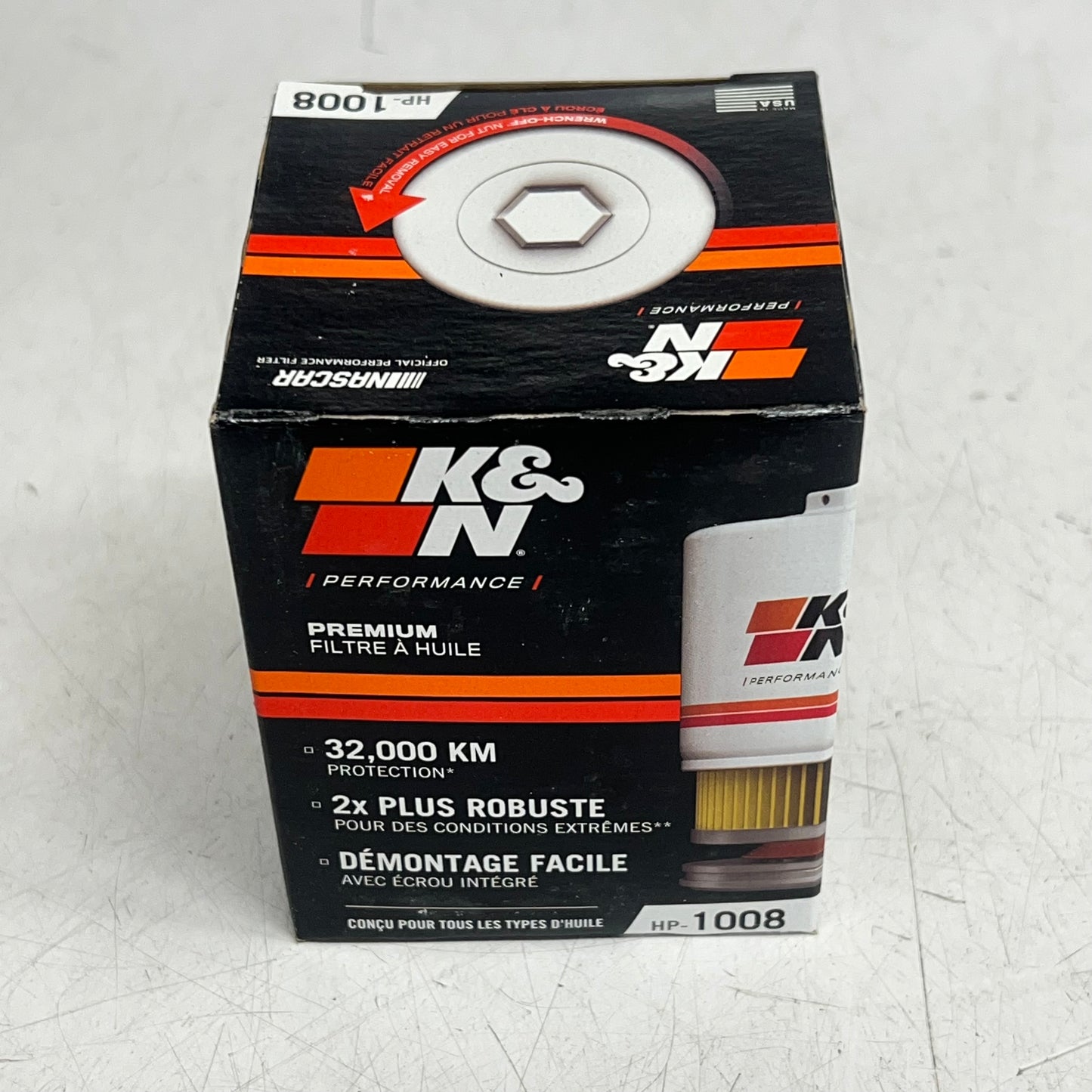 K&N (2 PACK) Heavy Duty Canister Oil Filters Engine Protection White HP-1008