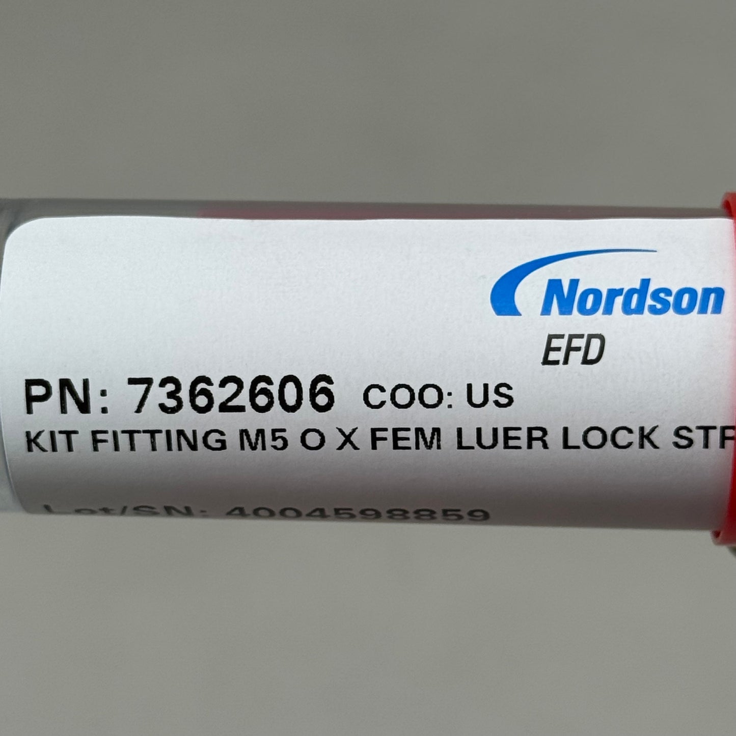 NORDSON Kit Fitting M5 O X Fem Luer Lock Str 7362606