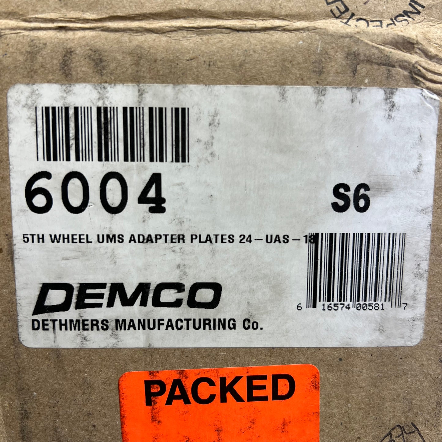 DEMCO Fifth Wheel UMS Adapter Plates Bolt-On Made In USA Black 6004