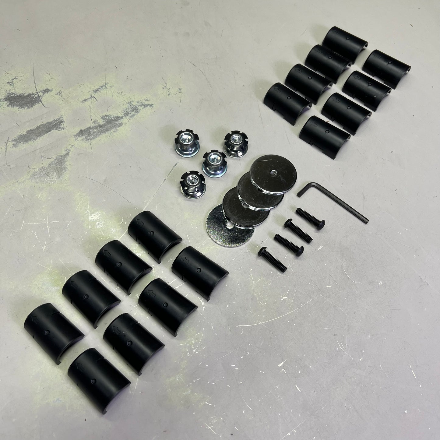 QUANTUM STORAGE (1 SET)Security Door Mounting Bracket 24"D Chrome Plated SDMB24C