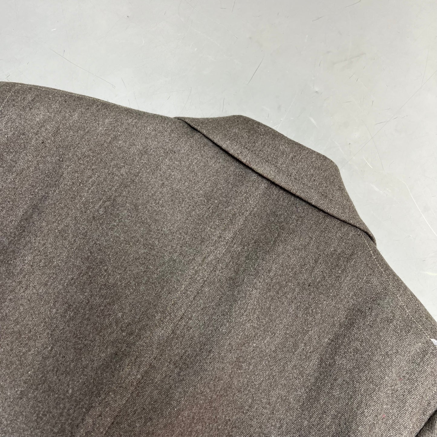 PHIL'S ASTORIA Wool Trench Coat Made In USA Men's Sz M Heather Brown