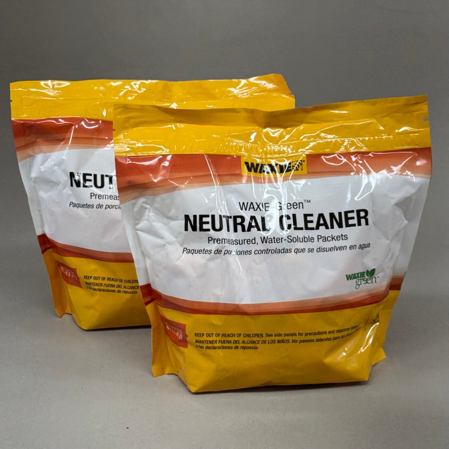 WAXIE-GREEN (2) Neutral Cleaner & Floor Conditioner and Neutralizer Pre-measured Packets