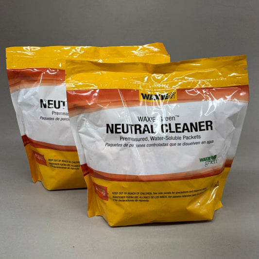 WAXIE-GREEN (2) Neutral Cleaner & Floor Conditioner and Neutralizer Pre-measured Packets