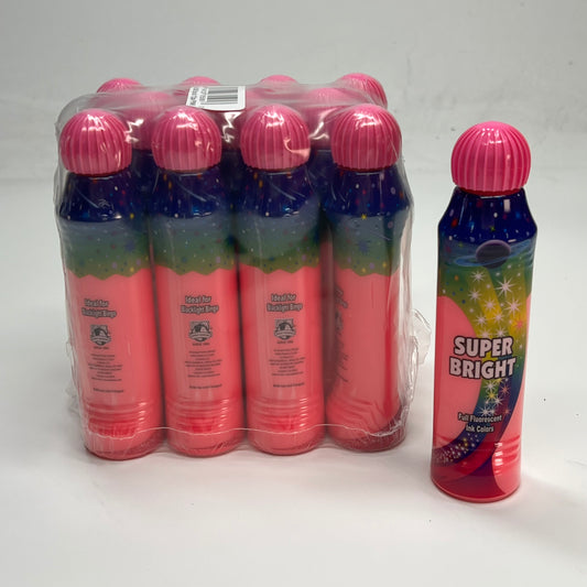DAB O INK (12 PACK) Super Bright Full Fluorescent Bingo Ink Marker 3oz Pink