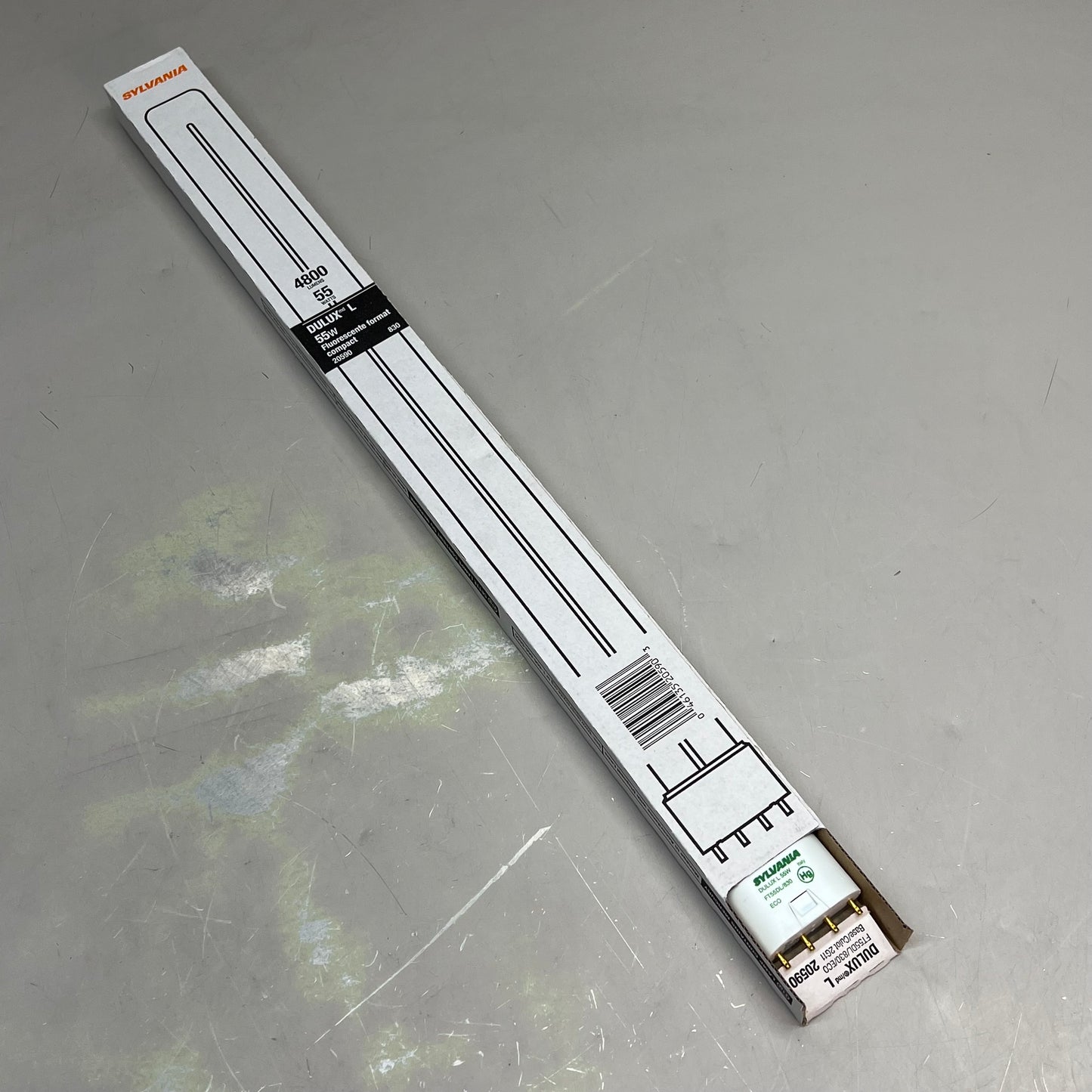 SYLVANIA (5 PACK) Compact Florescent Bulb 4 Pin 55w 3,000K  White FT55D/830/ECO