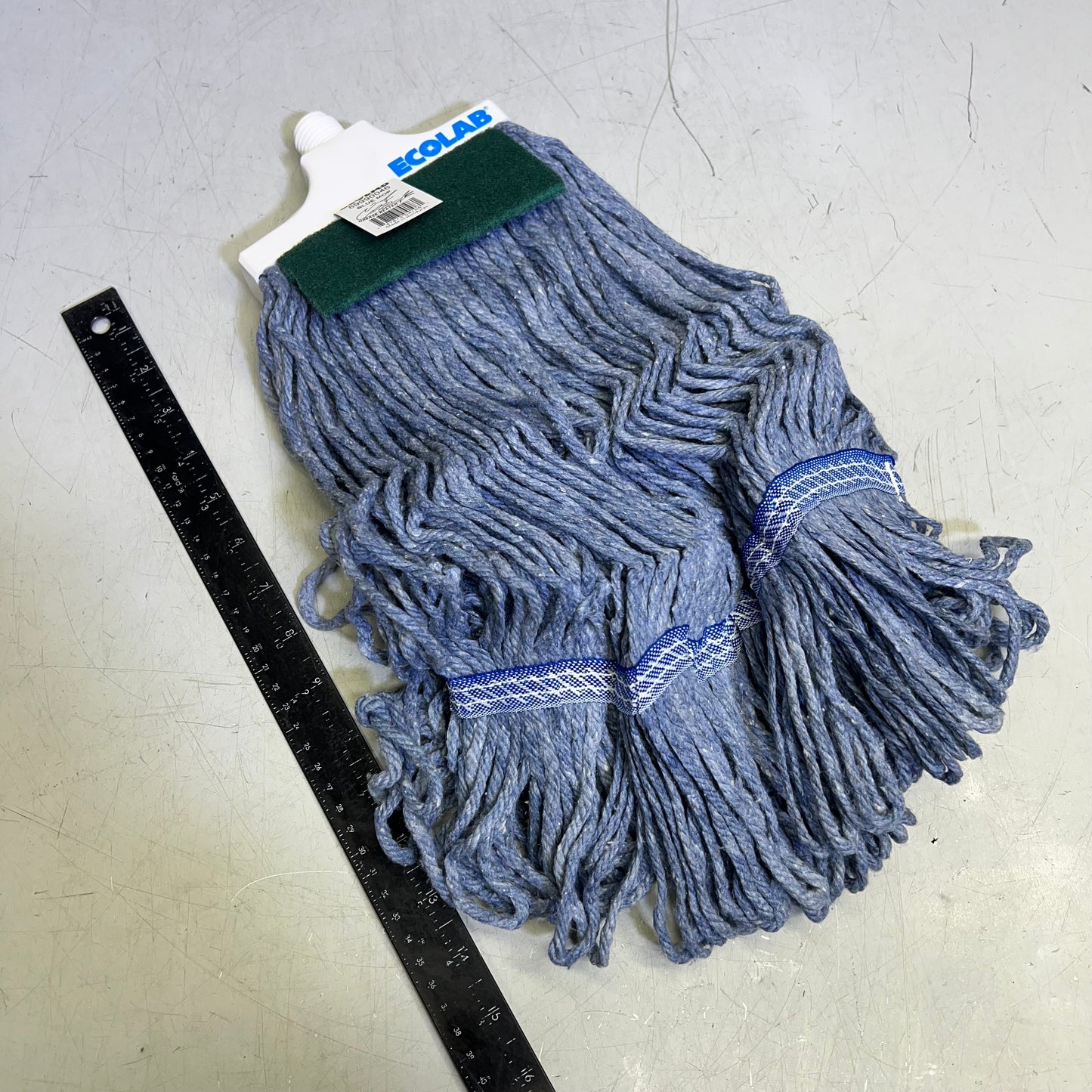 ECOLAB Grease Beater Mop Head 2X More Absorbent Than Conventional Mops Blue 89990046