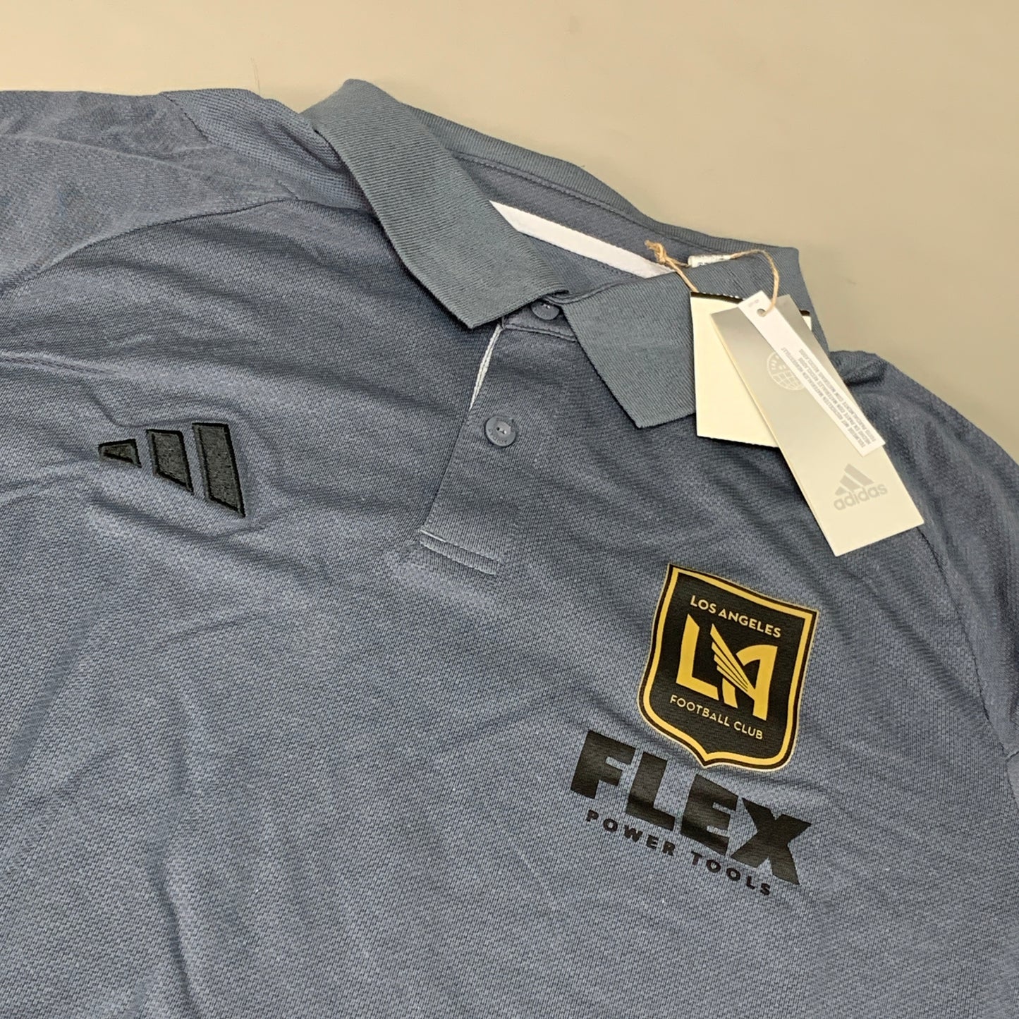 ADIDAS LAFC Los Angeles Football Club Training Polo Short Sleeve Grey L 23709685