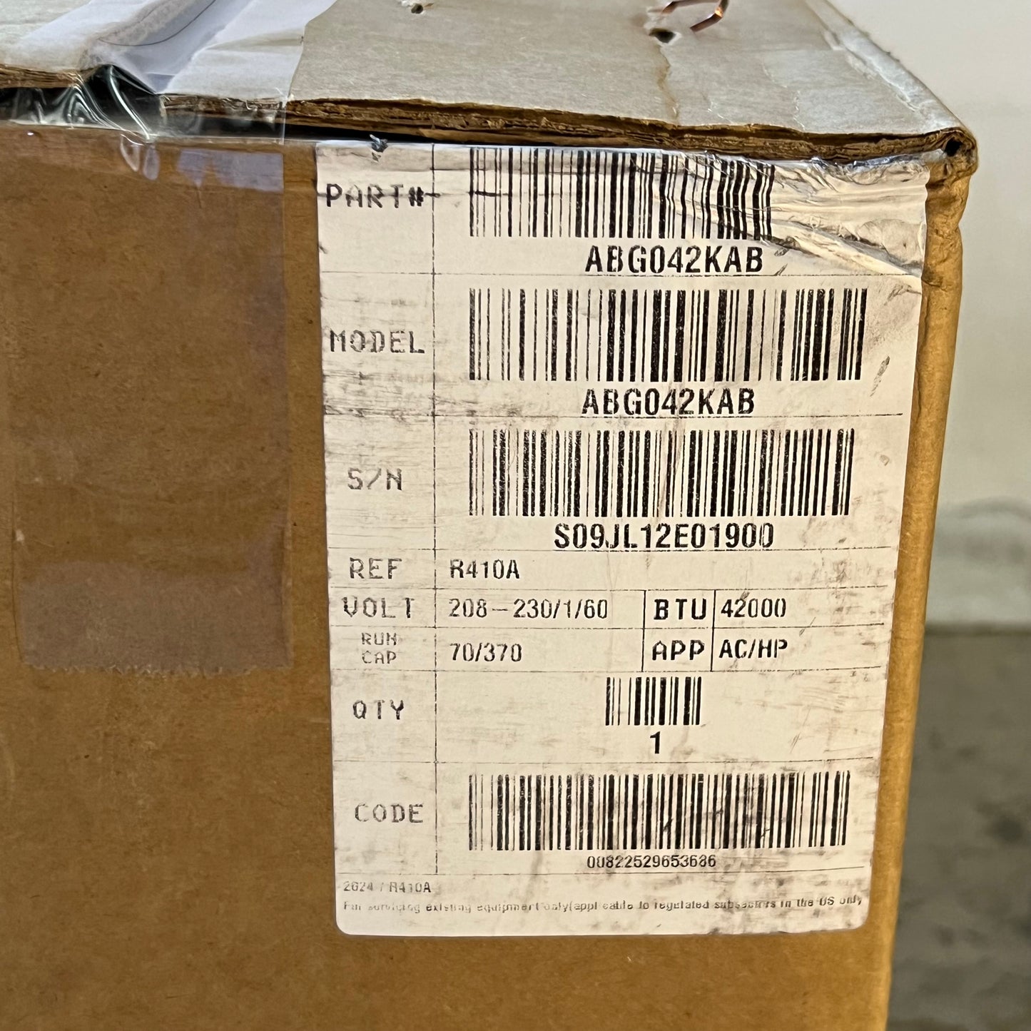 LG Hermetic Scroll Compressor R140A Refrigerant Type 208-230V ABG042KAB