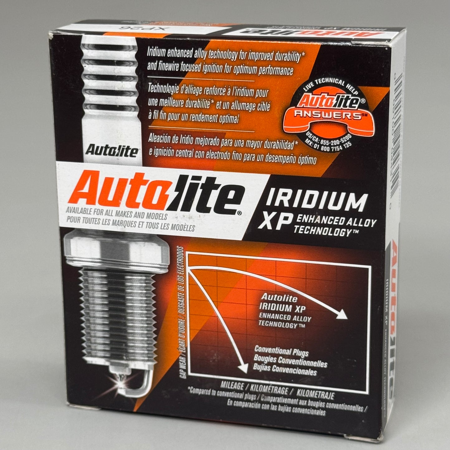 AUTOLITE (4 PACK)Platinum Iridium XP Spark Plug Fine Wire Tapered 5/8" Hex XP26