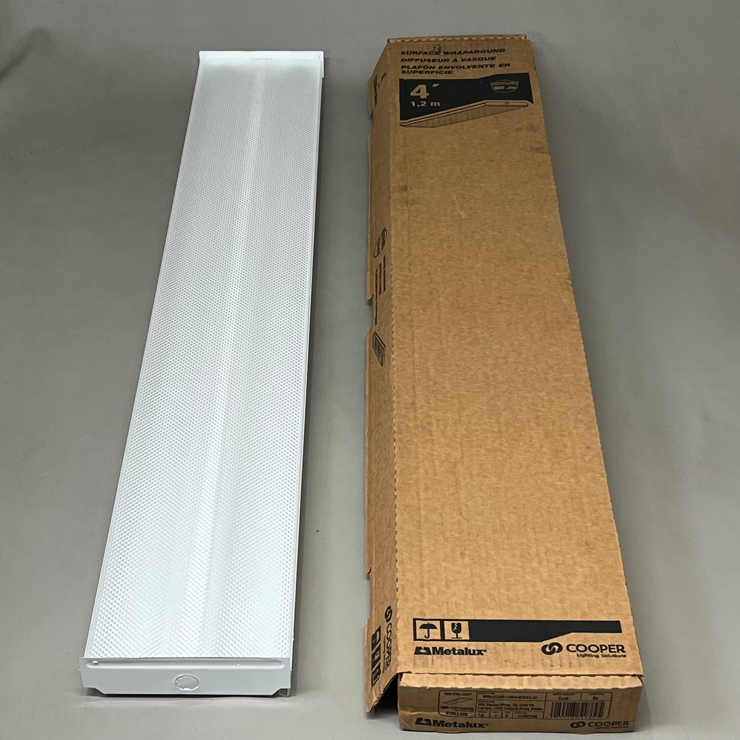 COOPER LIGHTING (2 PACK) Surface Commercial Wraparound 120-277V 4' 11867348