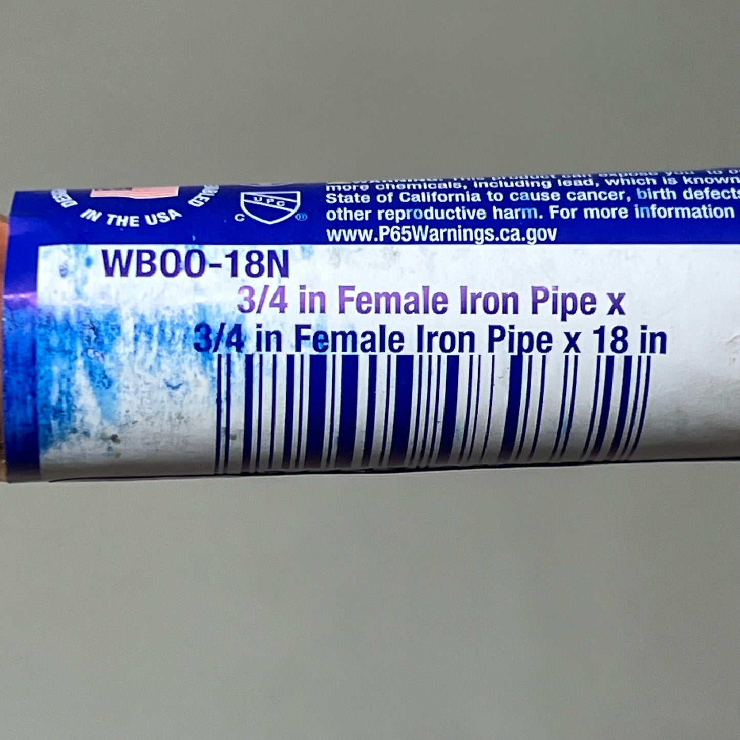 BRASSCRAFT (2 PACK) Iron Copper Flex Connector Female 3/4"FIP X 18" L WB00-18N