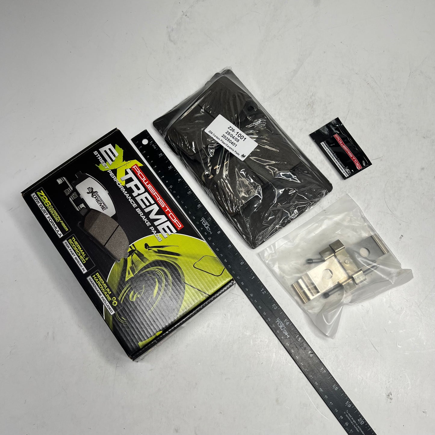 POWER STOP Street Performance Carbon Fiber Ceramic Brake Pads Kit Z26-1001