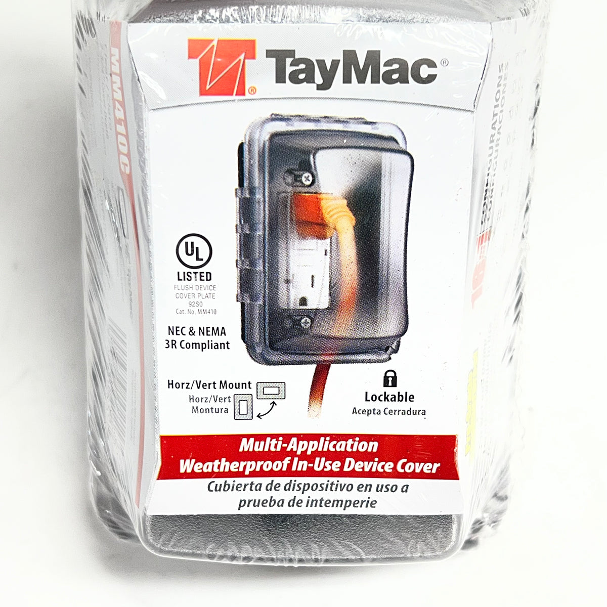TAYMAC (3 PACK) 1-gang Weatherproof Outdoor Electrical Outlet Cover 2.75" Deep