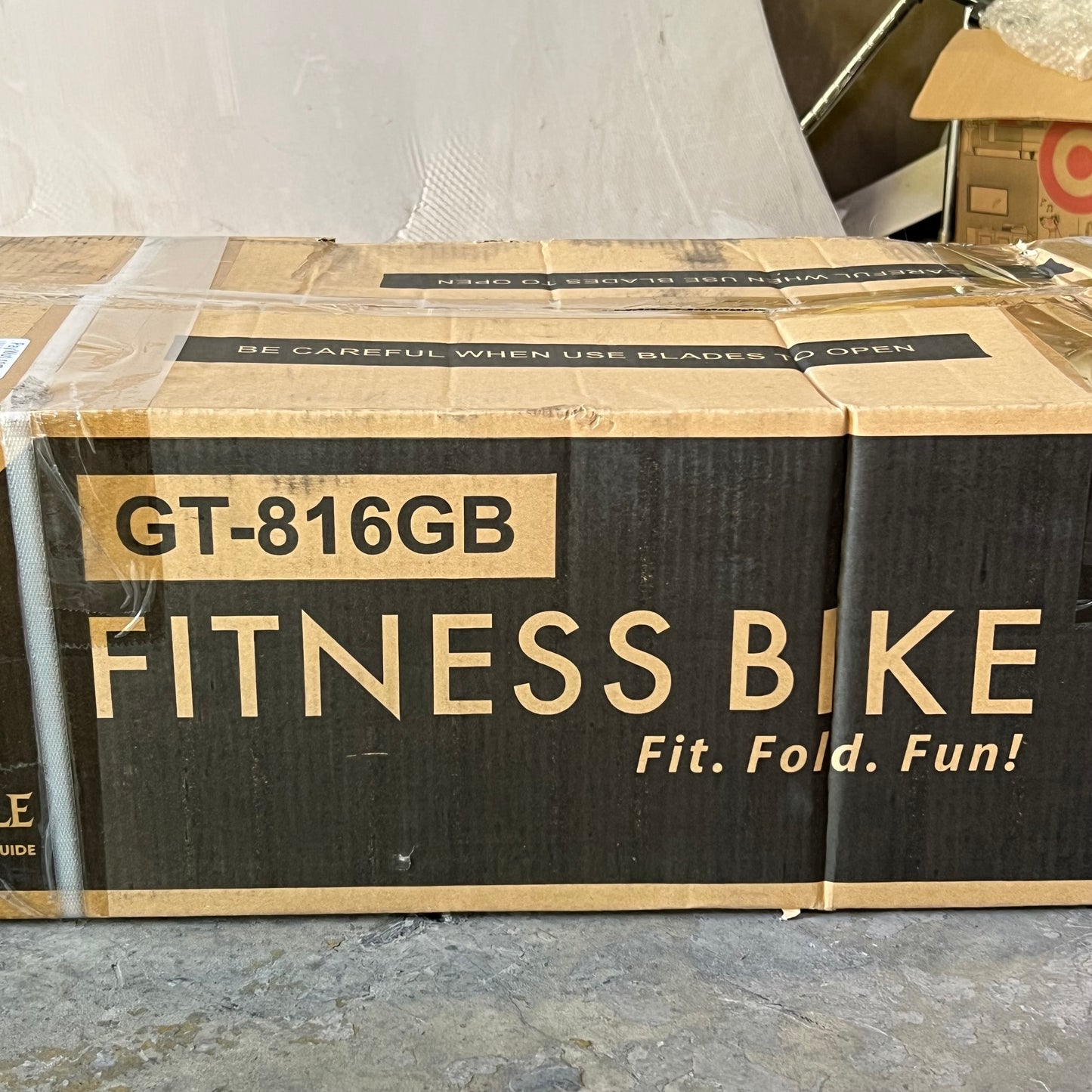 LINBOLUSA Indoor Exercise Bike GT-8116GB, Grey & Black (New Other, Distressed Box)
