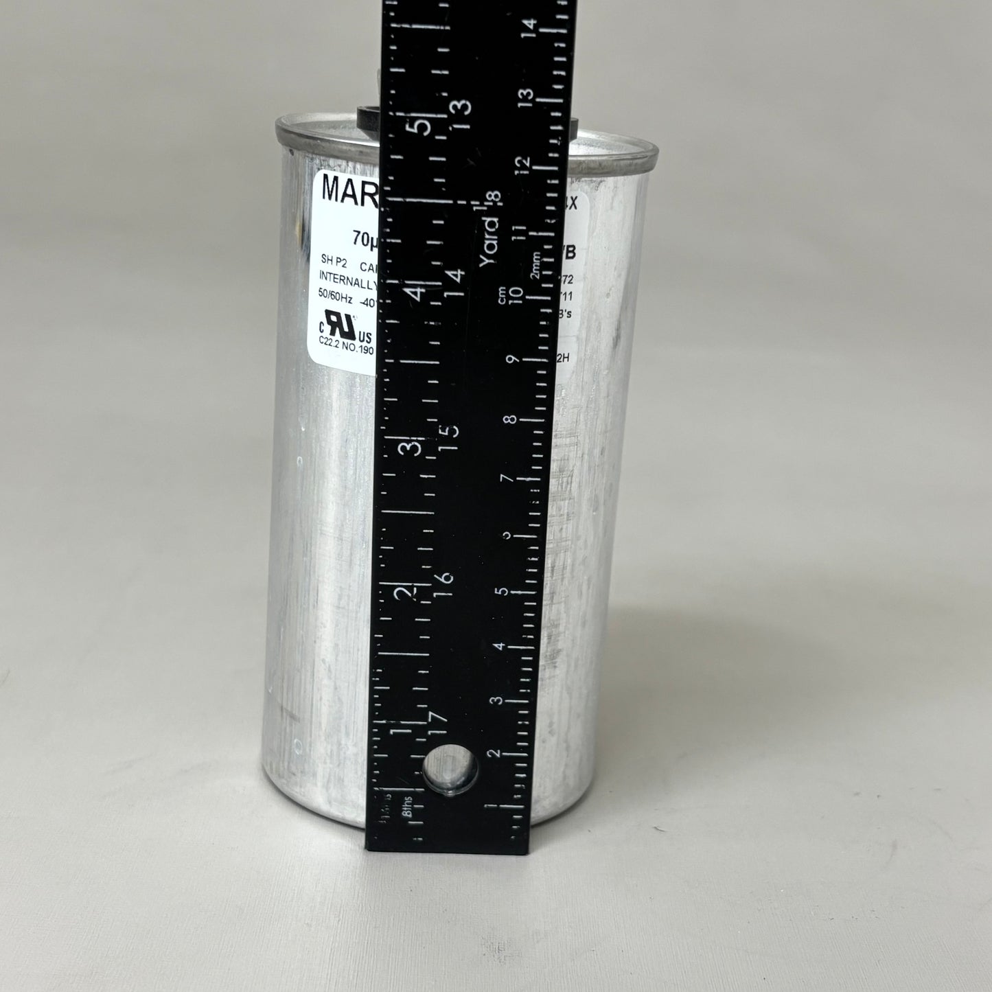 MARS Aluminum Motor Run Capacitor Round 70 MFD 440/370 VAC Dual Voltage 14258