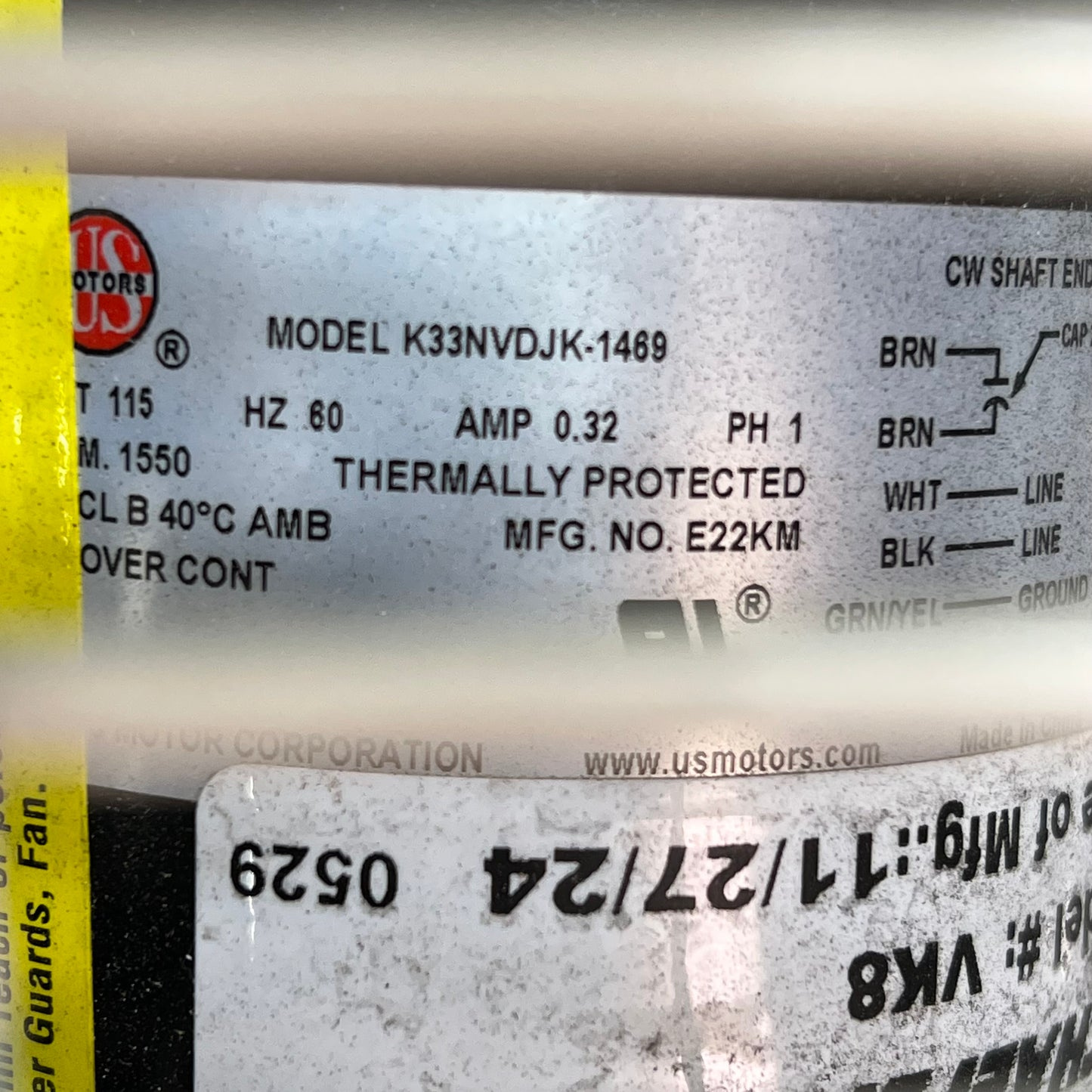 SCHAEFER Versa-Kool Circulation Fan W/ Tapered Guards Cord & Mount 8" - 450 CFM (Used)