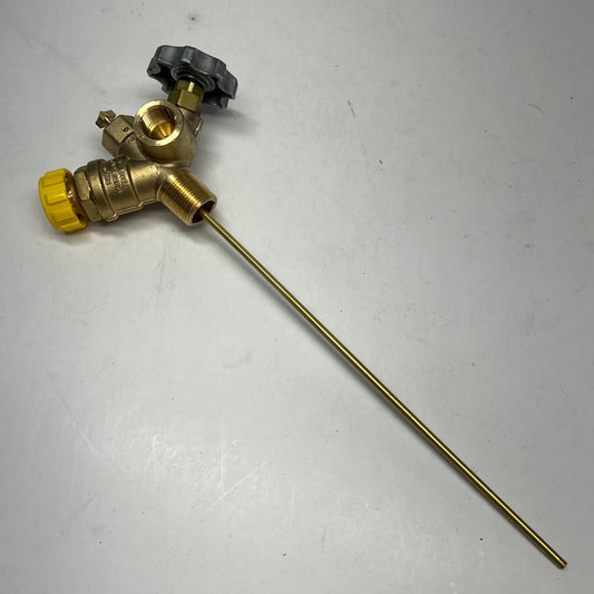 RAGO Propane Tank Replacement Multivalve  3/4" mnpt thread 15"L Brass 7556R