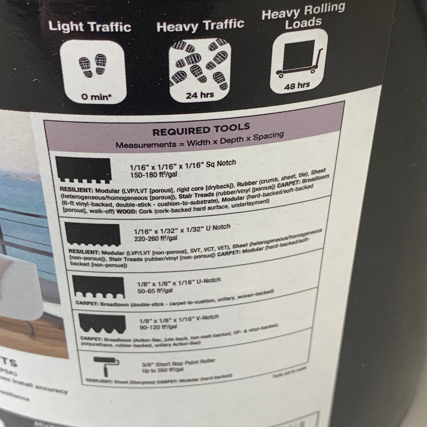 SAR FLOORS Firm-Set Pressure Sensitive Resilient Flooring/Carpet Adhesive SAR-5000