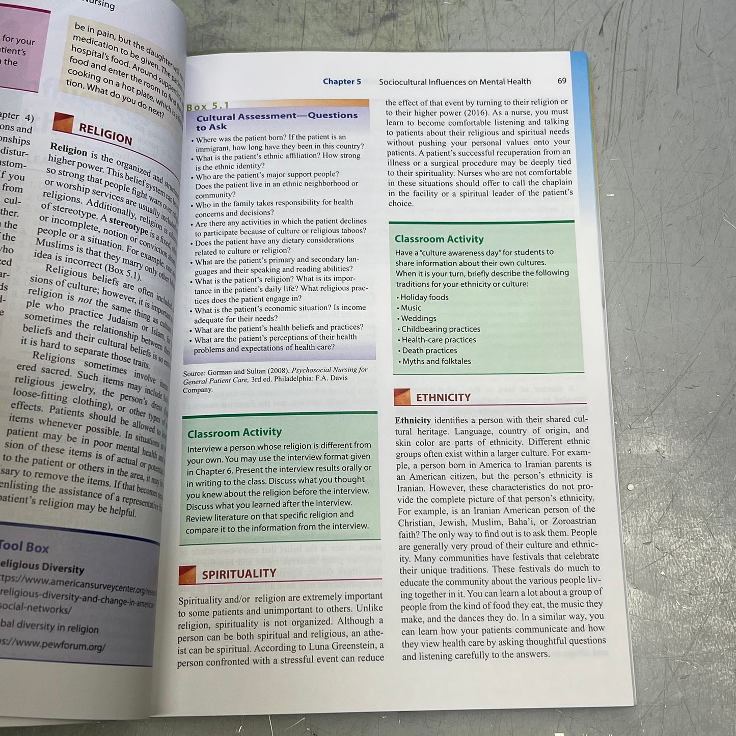 MENTAL HEALTH NURSING 6TH EDITION Paperback Book Gorman Anwar Educational