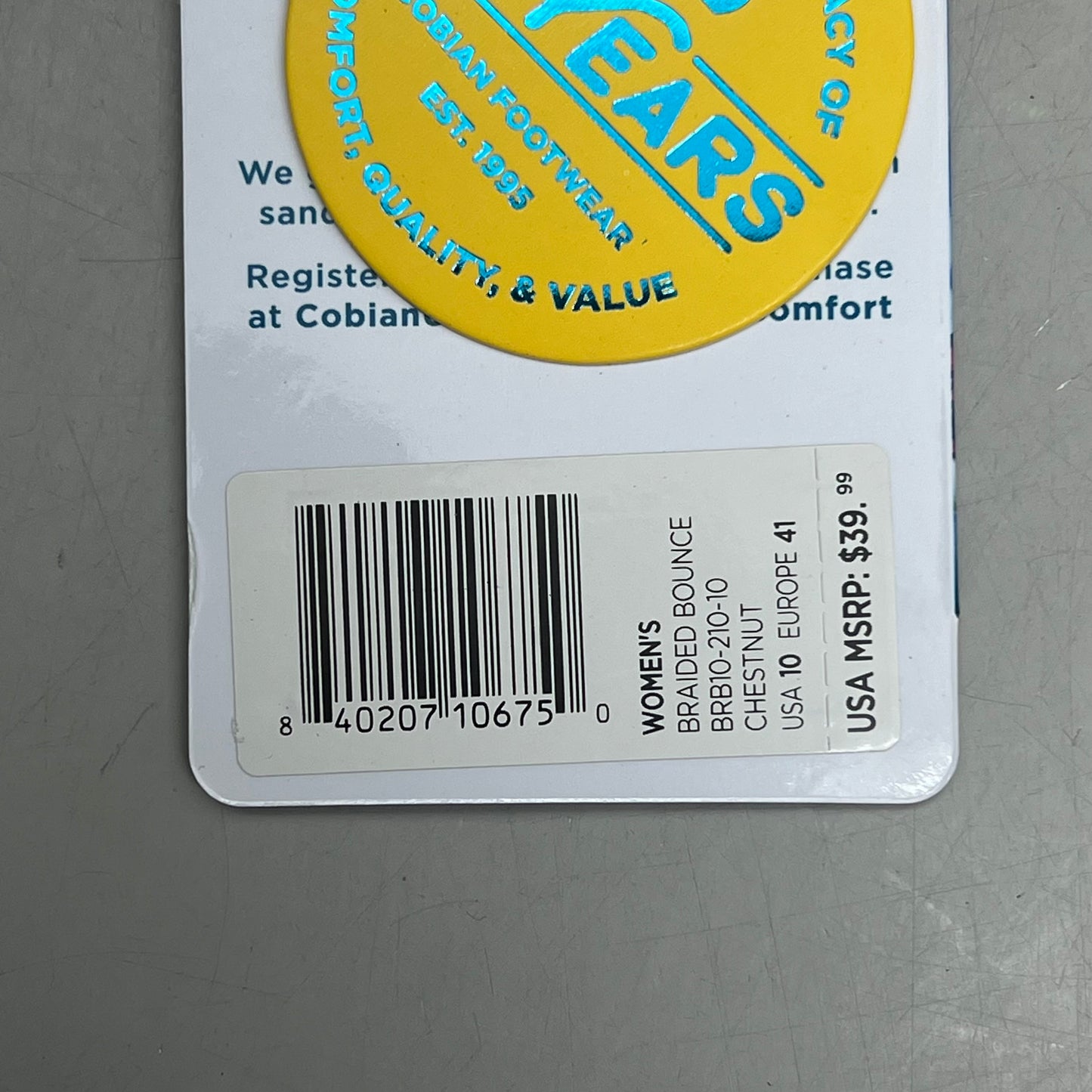 COBIAN Braided Bounce Sandals Women's SZ 10, EU 41 Chestnut BRB10-210-10