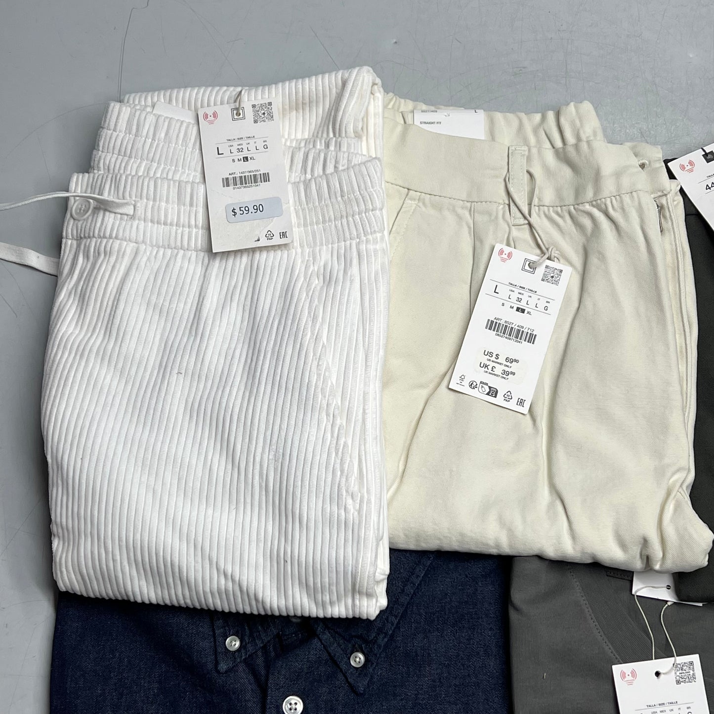 ZA@ ZARA Lot of Assorted Clothing Top & Bottoms Women's Sz L  Multicolor