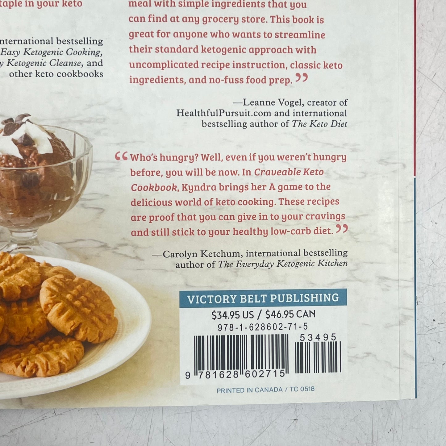 CRAVEABLE KETO Low Carb High Fat Roadmap to Weight Loss Paper Back Book