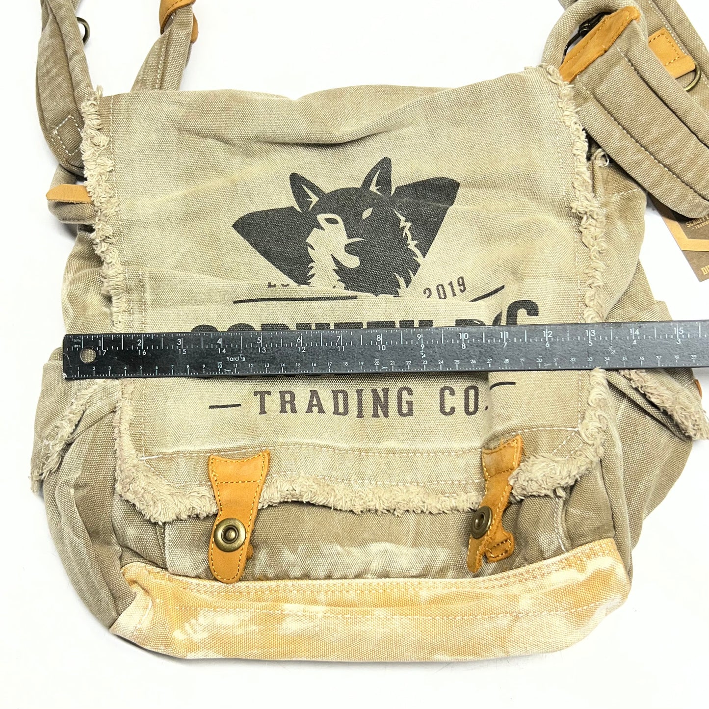 SCRUFFY DOG Vintage Messenger Bag for Men & Women 13"W x 13"H x 5"L SD3MBC001