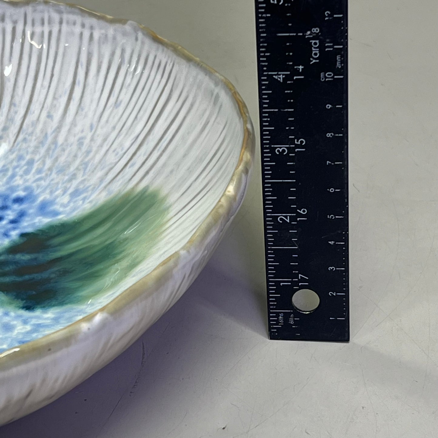 CREATIVE CO-OP Stoneware Bowl Reactive Crackle Glaze 11.5x2.5 DF8836