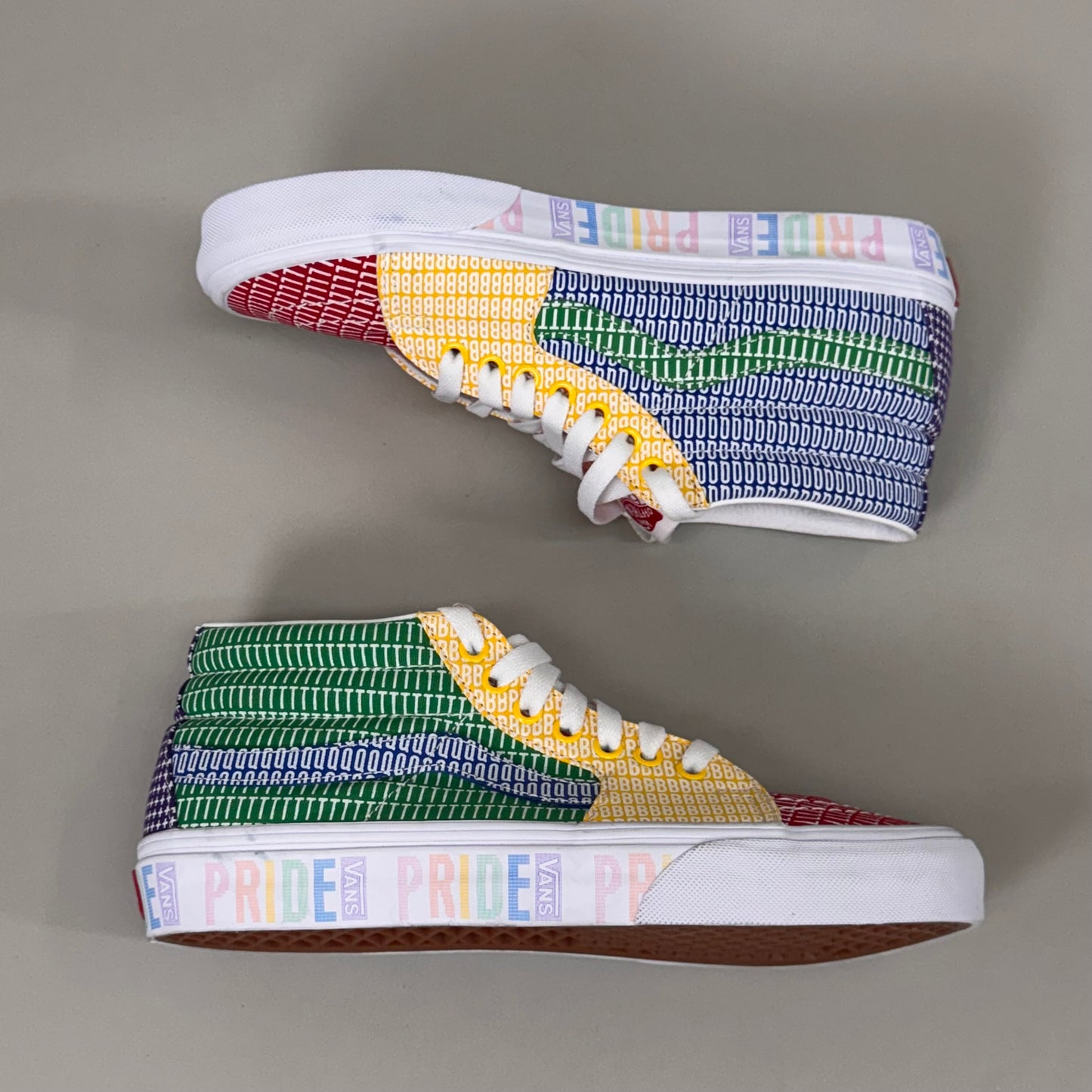 VANS Canvas Sk8-Mid Pride LGBTQ Shoe 2021 M SZ 8 W SZ 9.5 Multicolor