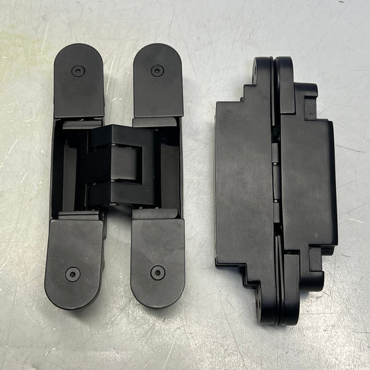 (2 PACK) Invisible Door Hinge Concealed Heavy Duty 6" L x 2.5" W Matte Black