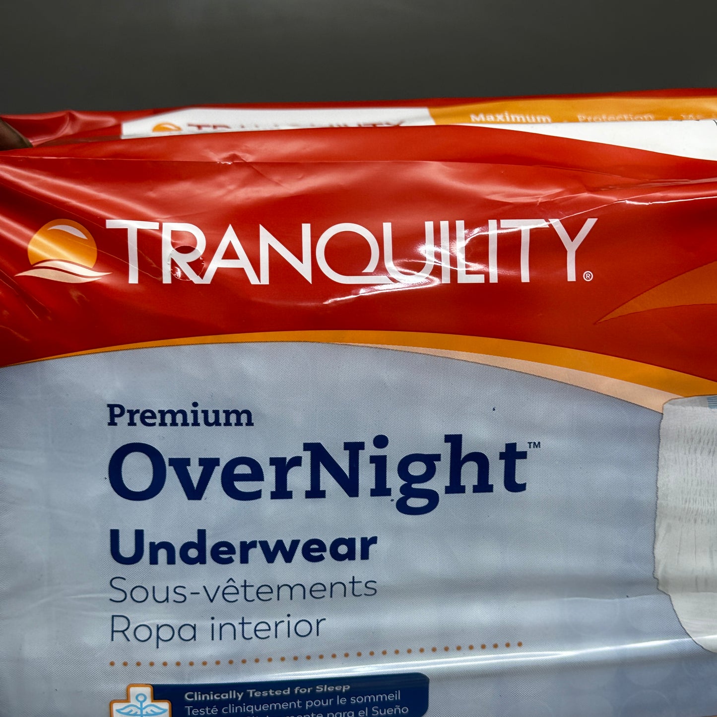 TRANQUILITY Premium Overnight Adult Underwear Diaper (18 Count) Size Medium