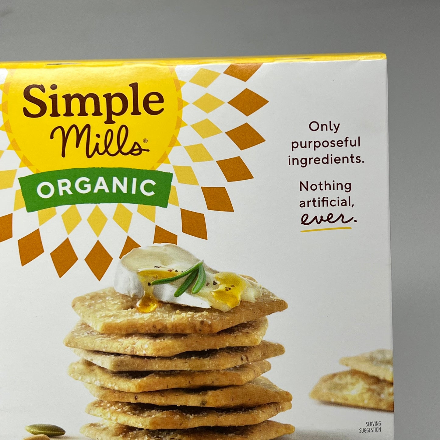ZA@ SIMPLE MILLS (6 PACK) Organic Seed Flour Crackers Original Flavor 4.2oz BB 10/26