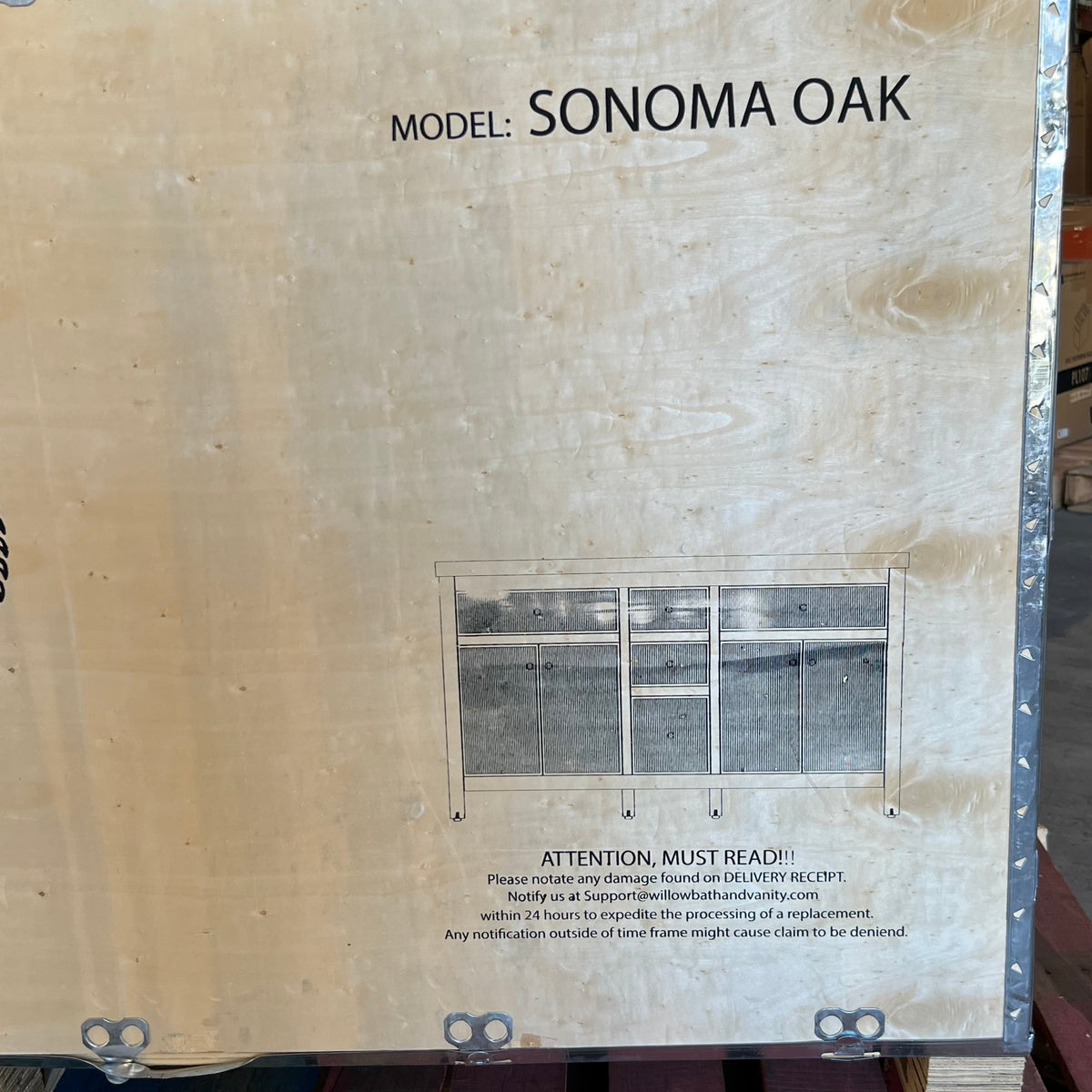 CANITIES Double Sink All Wood Vanity - Cabinet Only Sz 71"L x 22"W x 34"H Sonoma Oak CAB-WHOK-71D