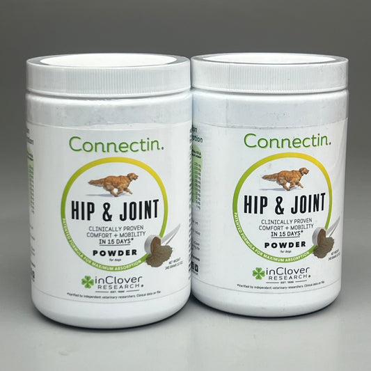 CONNECTIN Hip & Joint Powder (2 PACK) Comfort & Mobility Dog Supplement 12 oz ea 12/26