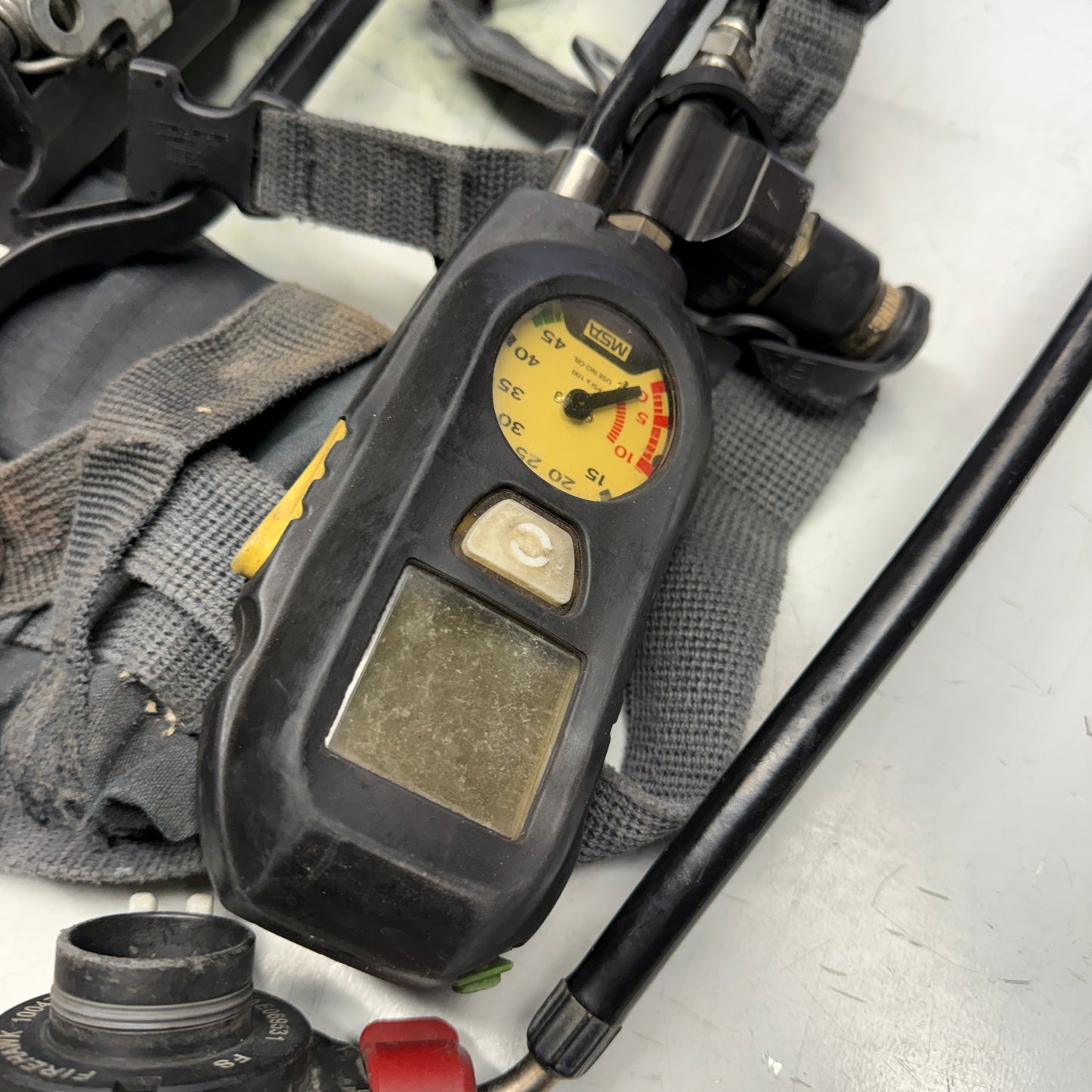 Z@ MSA (*PARTS ONLY*) FireHawk M7 SCBA Air Pack W/ Tank Firefighter Gear (AS-IS)