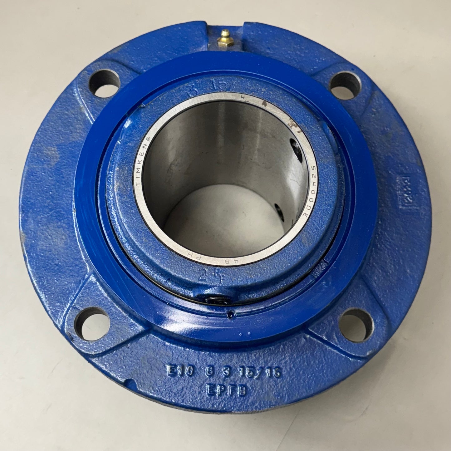 ROYERSFORD Type E Piloted Flange Bearings 4" Non-Expansion Blue 20-06-0400