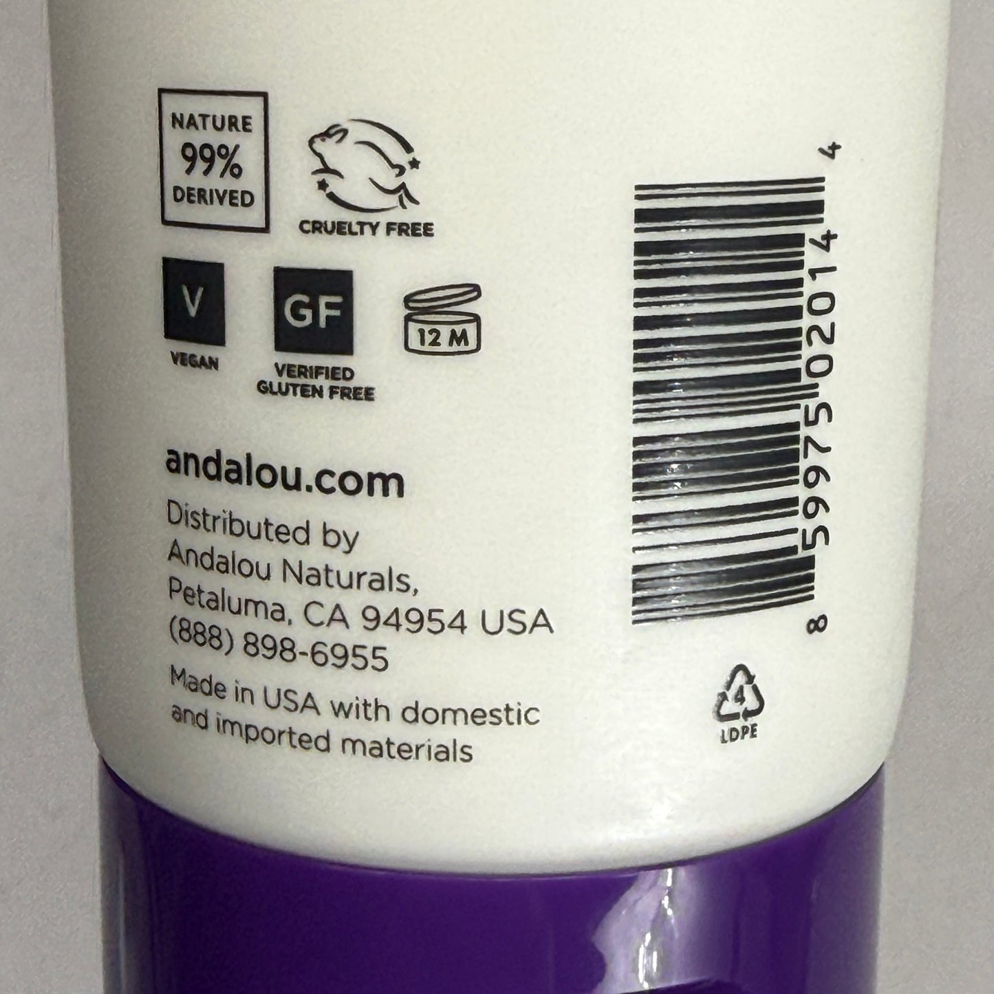 ANDALOU NATURALS (2 PACK) Lavender Thyme Body Lotion Refreshing 8 oz