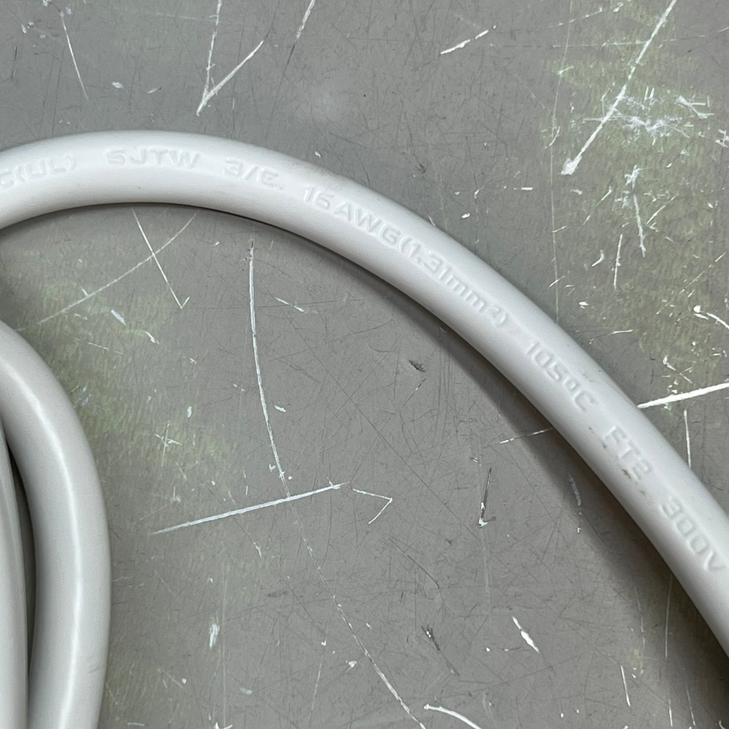 ZA@ NINGBO XUANHAU (2 PACK) Power Cords SJTW 3/C 16 AWG 105 Degree FT3 300V 10ft White 10200000025