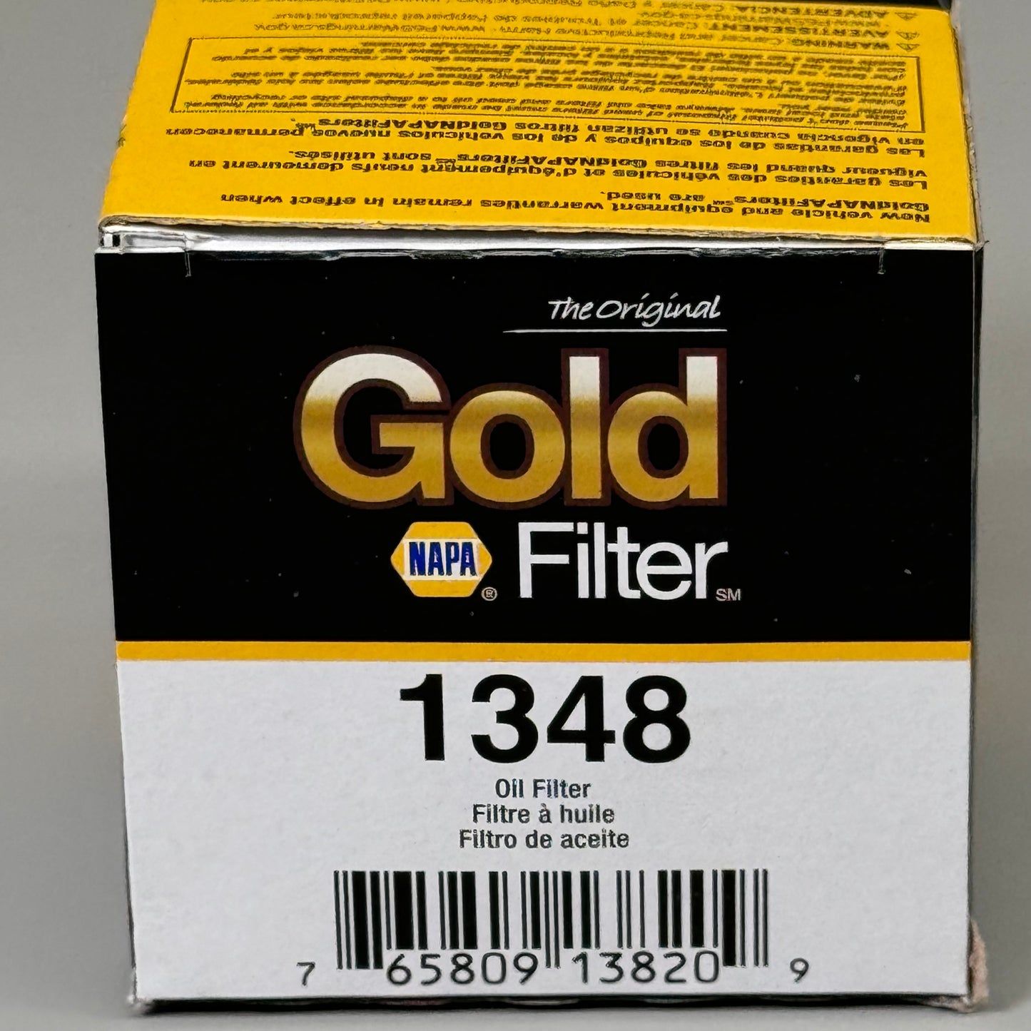 NAPA(2 PACK) The Original Gold Oil Filter Enhanced Cellulose 3/4"-16 Thread 1348