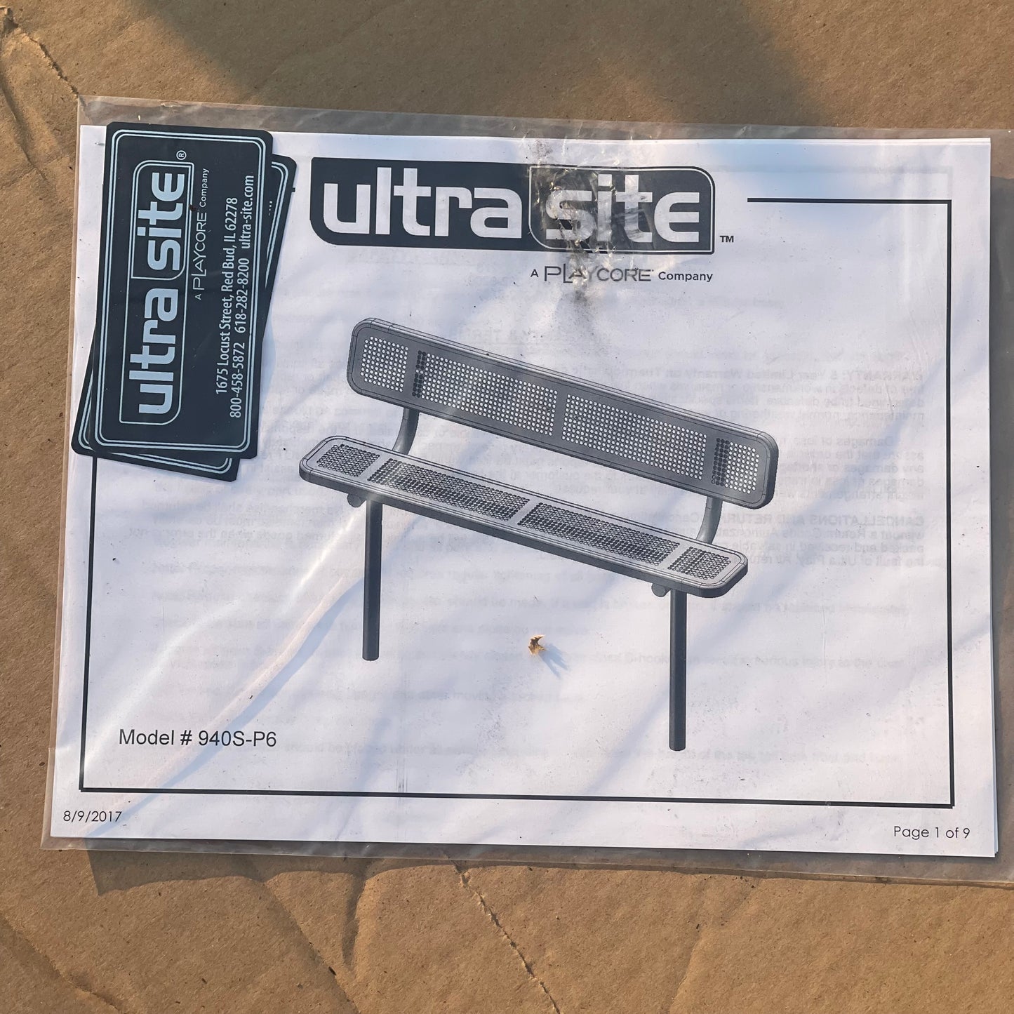 ULTRASITE (2 PACK) Heavy Duty in Ground Park Benches 6' Green