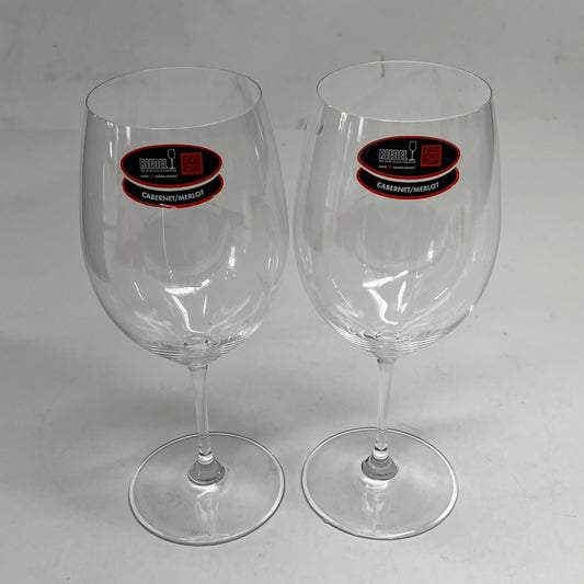 RIEDEL (SET OF 2) Crystal Glass Cabernet Sauvignon/merlot   9" Tall 19685229