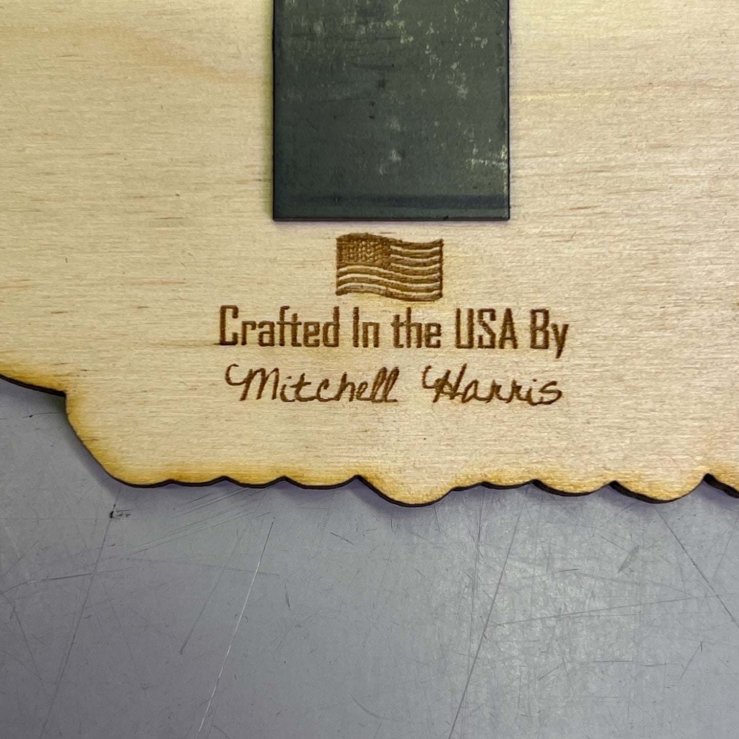 (2 PACK) Forget Me Not Flowers Laser Cut Wood Magnet Souvenir JUNEAU, AK